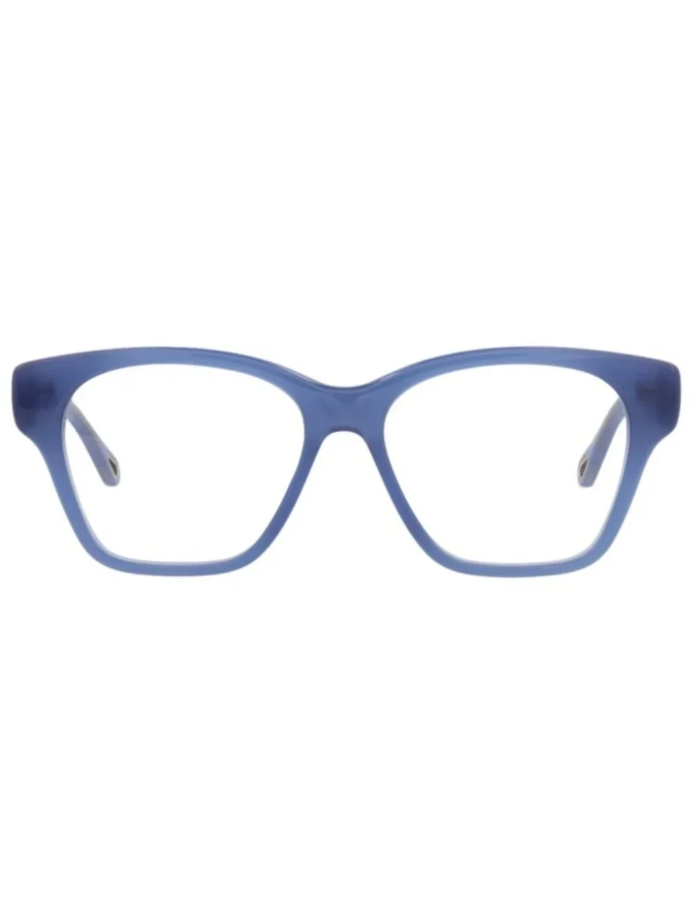 New Chloé Women's Eyeglasses Square Rectangle Bio Acetate Frame Blue Blue